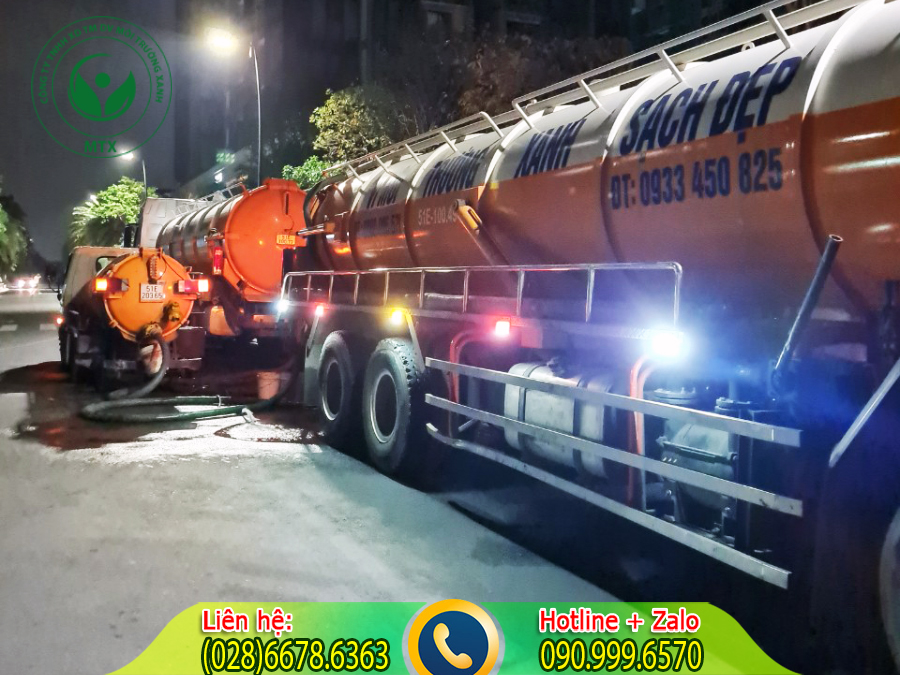 Dịch vụ cho thuê xe bồn hút chất thải Môi Trường Xanh