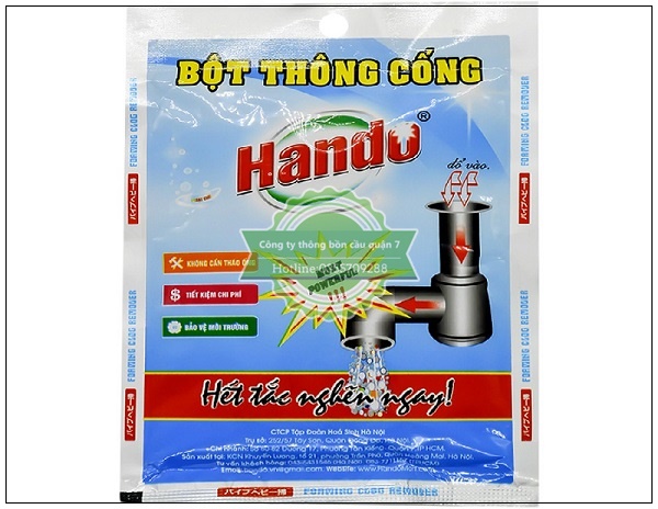 Bột thông cống Hando.