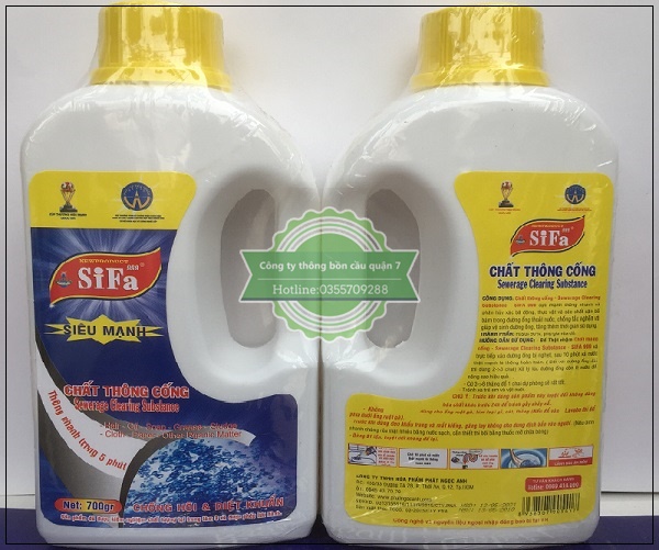 Hóa chất thông cống Sifa.