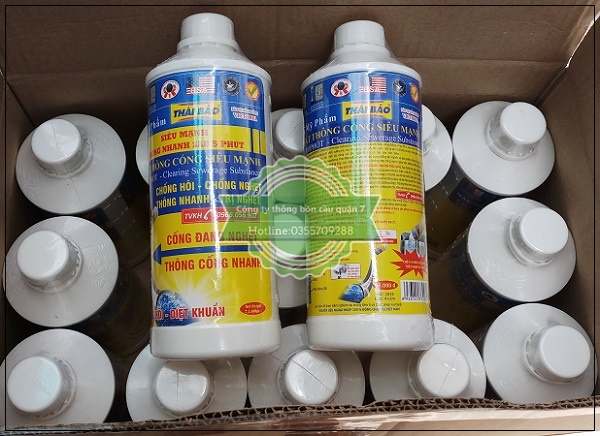 Hóa chất thông cầu cống nghẹt.